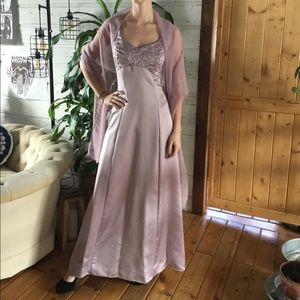 Bill Levkoff evening gown with shawl